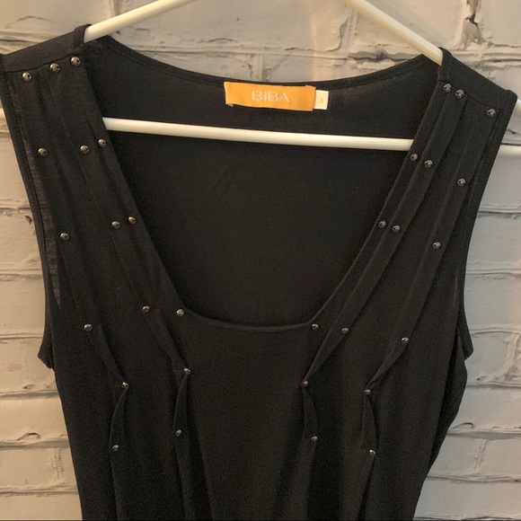 Biba Black Top Sleeveless New Sz S - Picture 2 of 6